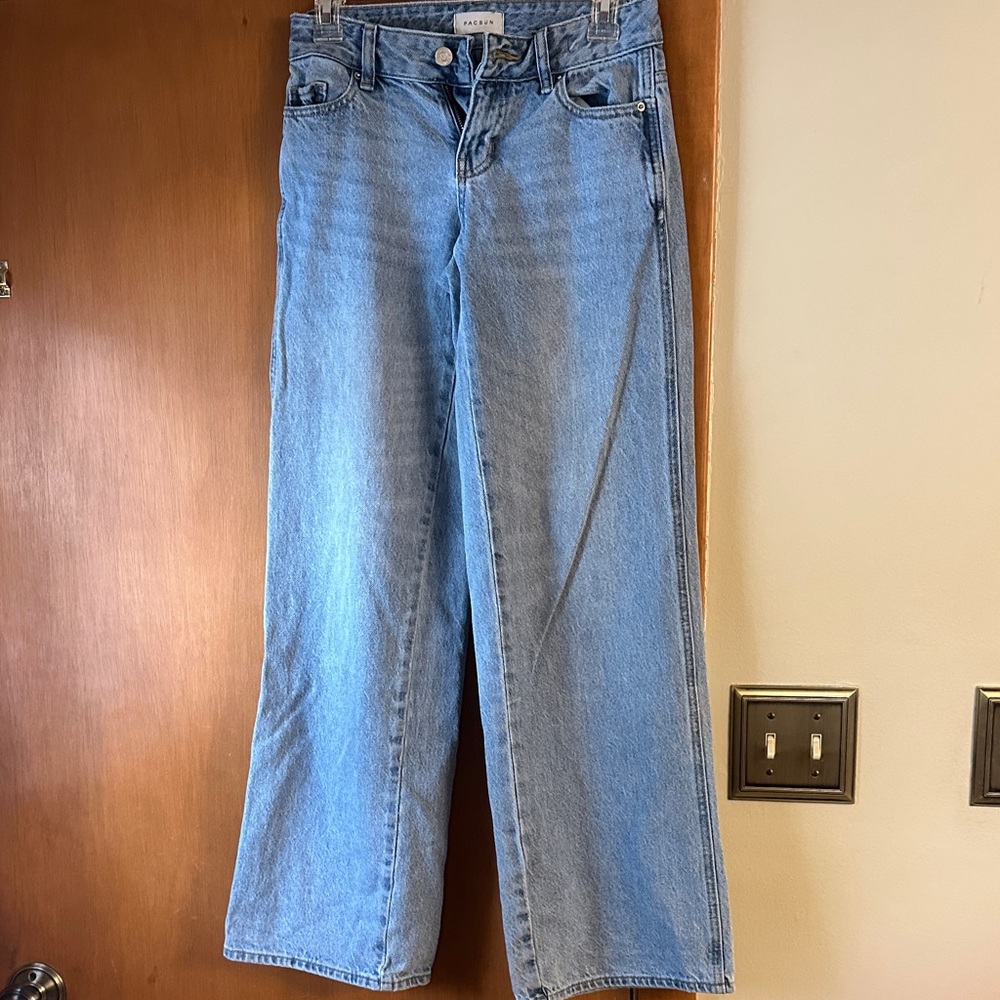 PacSun Light Blue Low Rise Baggy Jeans